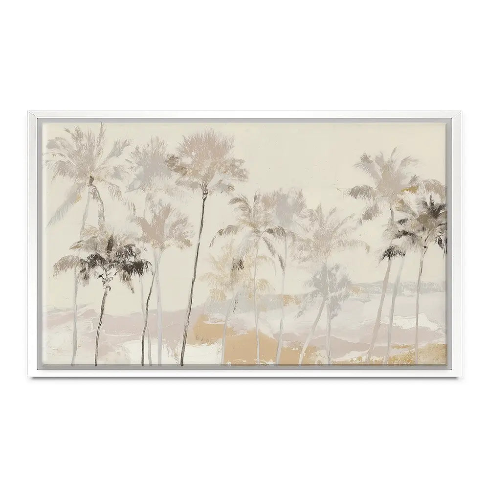 Soft Palm Row Canvas Print Soft Palm Row Canvas Print wall art product Chromatic Storm Studio