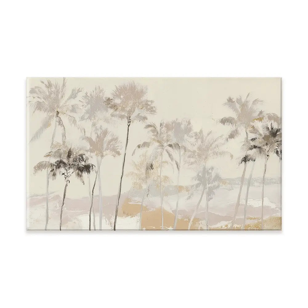 Soft Palm Row Canvas Print Soft Palm Row Canvas Print wall art product Chromatic Storm Studio