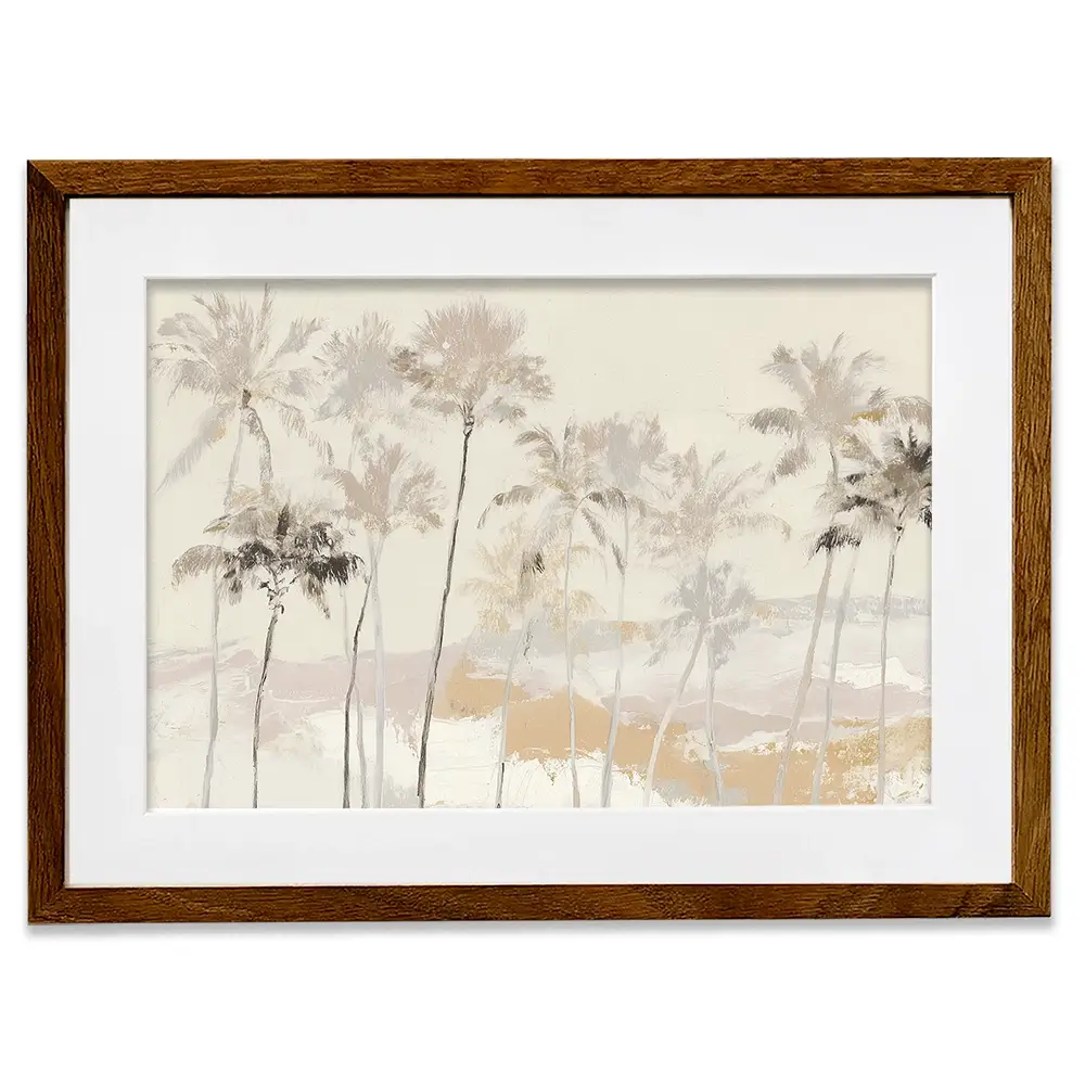 Soft Palm Row Framed Art Print Soft Palm Row Framed Art Print wall art product Chromatic Storm Studio