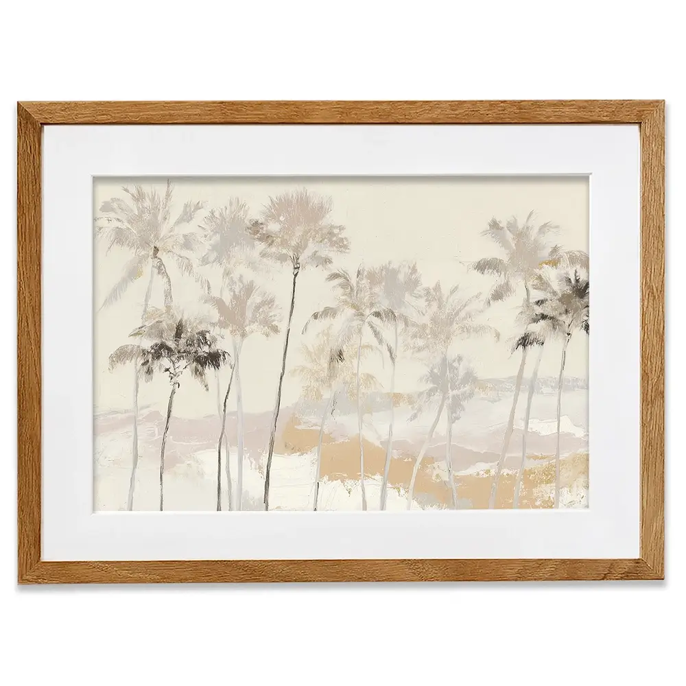 Soft Palm Row Framed Art Print Soft Palm Row Framed Art Print wall art product Chromatic Storm Studio