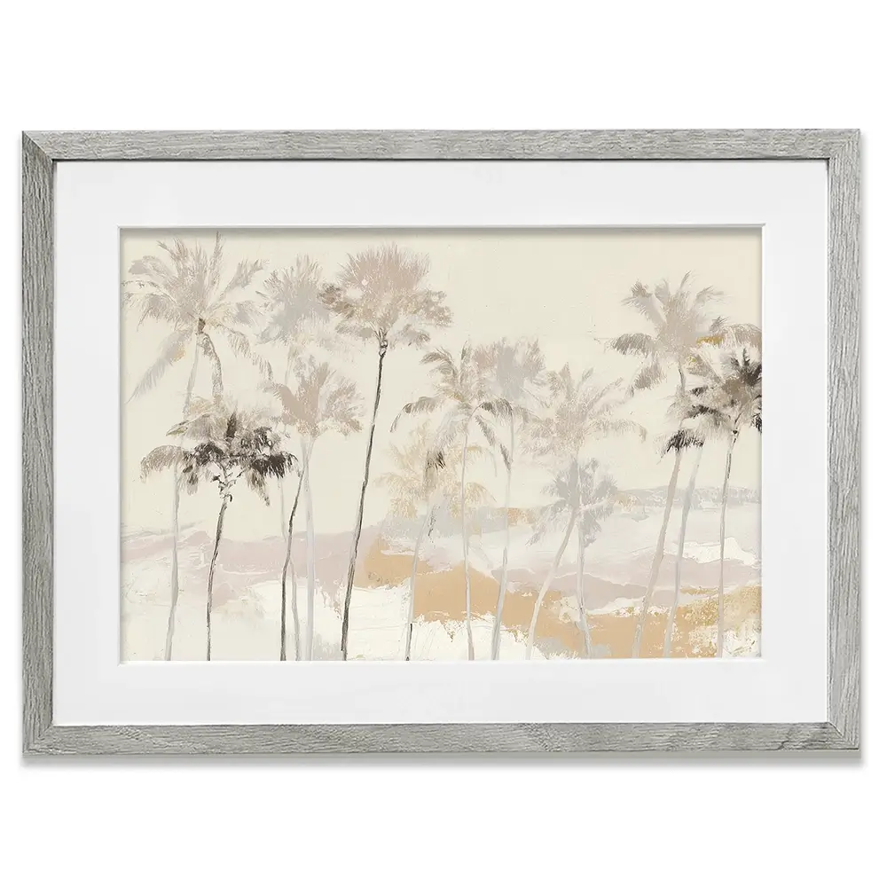Soft Palm Row Framed Art Print Soft Palm Row Framed Art Print wall art product Chromatic Storm Studio