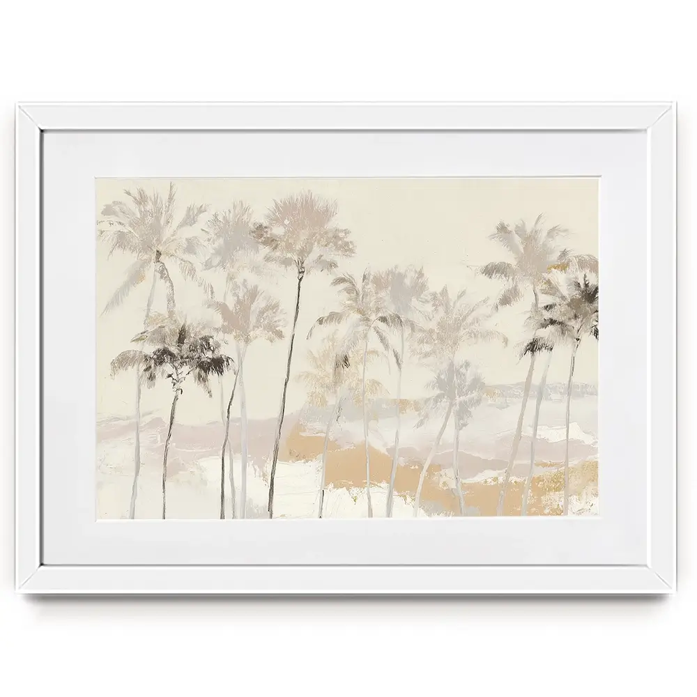 Soft Palm Row Framed Art Print Soft Palm Row Framed Art Print wall art product Chromatic Storm Studio