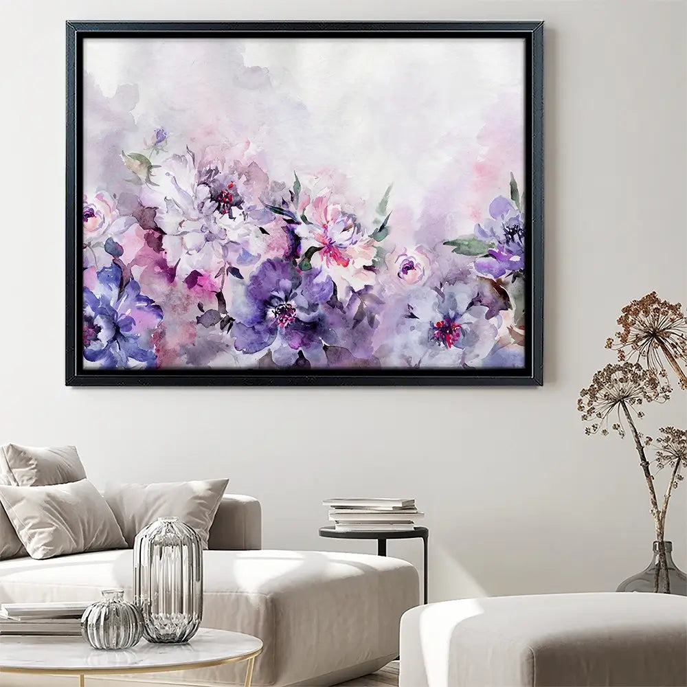Soft Purple Florals Canvas Print Soft Purple Florals Canvas Print wall art product katiko.dp / Shutterstock