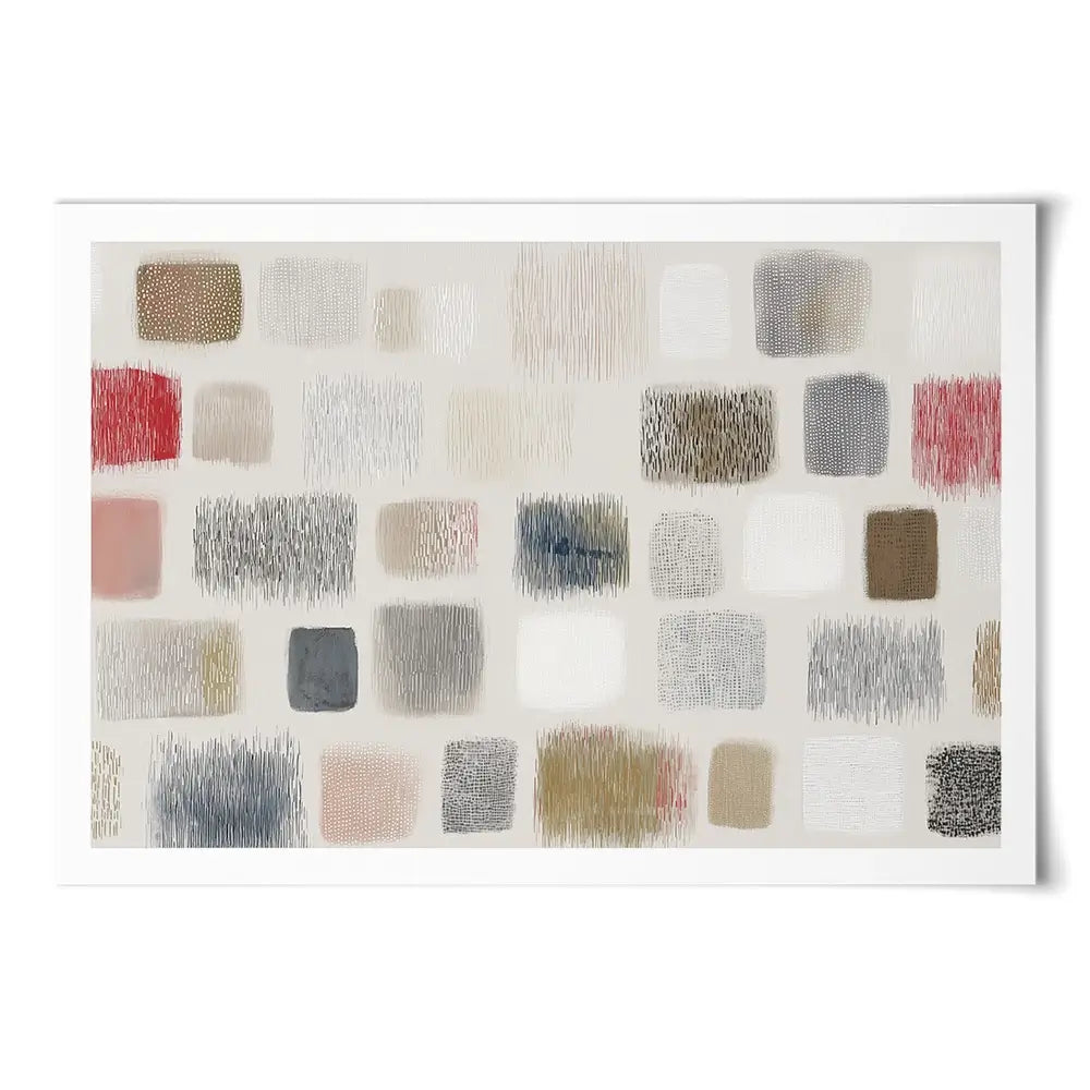 Soft Textile Grid Art Print Soft Textile Grid Art Print wall art product Chromatic Storm Studio