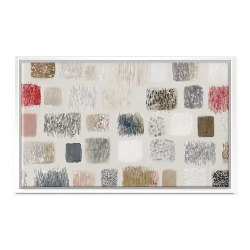 Soft Textile Grid Canvas Print Soft Textile Grid Canvas Print wall art product Chromatic Storm Studio
