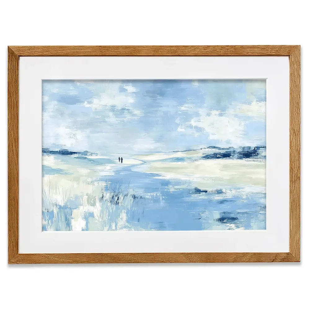 Soft Valley Walking Path Framed Art Print Soft Valley Walking Path Framed Art Print wall art product Chromatic Storm Studio