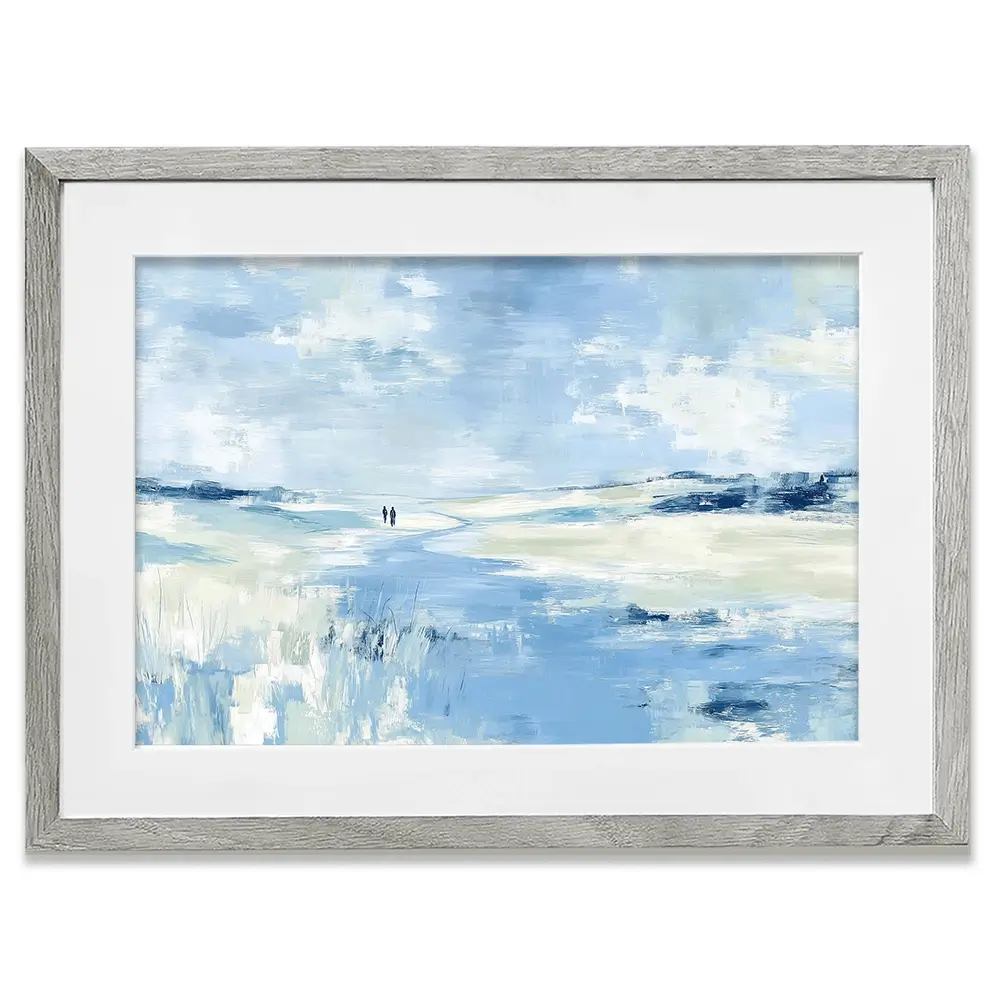 Soft Valley Walking Path Framed Art Print Soft Valley Walking Path Framed Art Print wall art product Chromatic Storm Studio