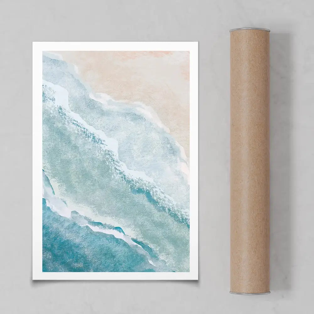Soft Waves Art Print Soft Waves Art Print wall art product DaisyArtDecor / Shutterstock