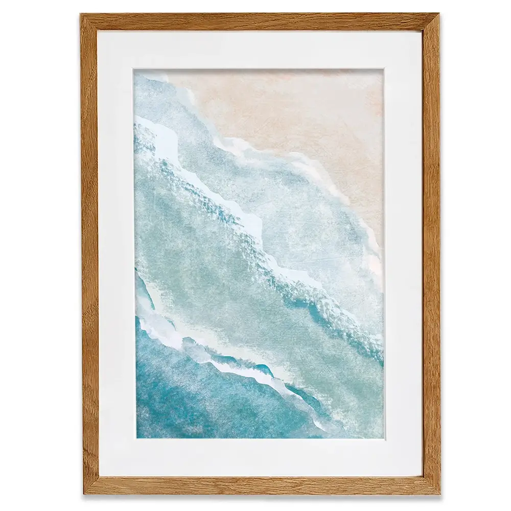 Soft Waves Framed Art Print Soft Waves Framed Art Print wall art product DaisyArtDecor / Shutterstock