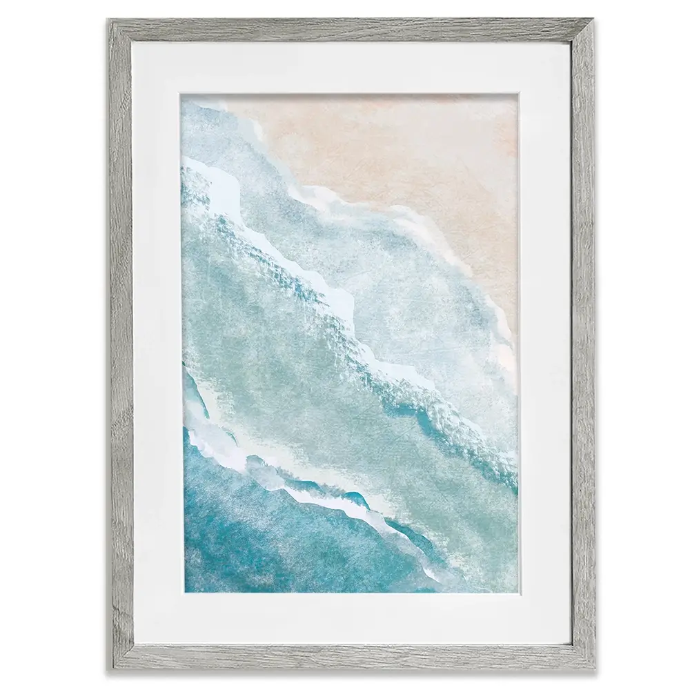 Soft Waves Framed Art Print Soft Waves Framed Art Print wall art product DaisyArtDecor / Shutterstock