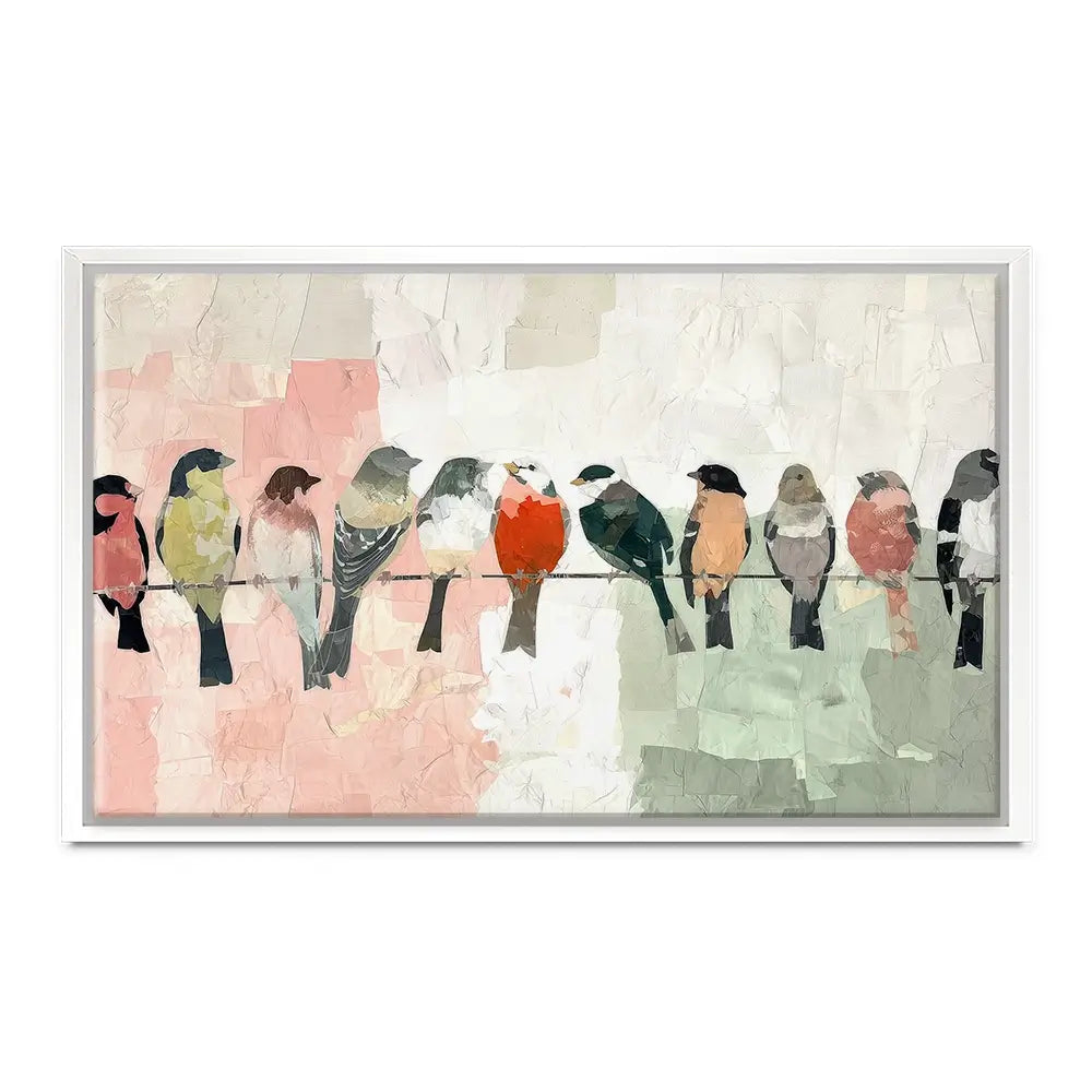 Songbirds On A Wire Oversized Canvas Print Songbirds On A Wire Oversized Canvas Print wall art product Art Print Shop
