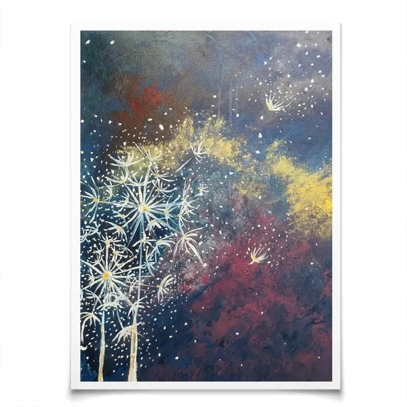 Space Flowers Art Print Space Flowers Art Print wall art product Violeta Allaberdieva