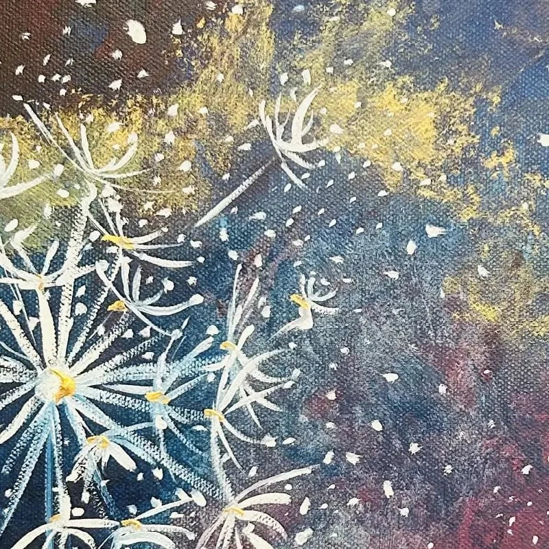 Space Flowers Art Print Space Flowers Art Print wall art product Violeta Allaberdieva