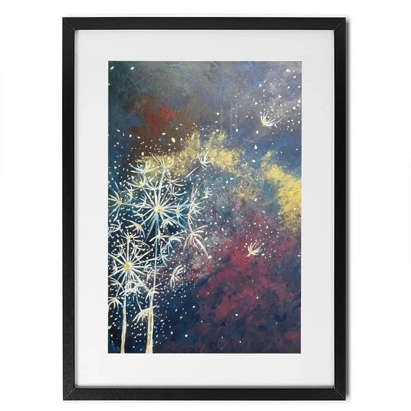 Space Flowers Framed Art Print Space Flowers Framed Art Print wall art product Violeta Allaberdieva