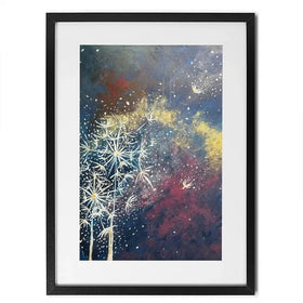 Space Flowers Framed Art Print Space Flowers Framed Art Print wall art product Violeta Allaberdieva