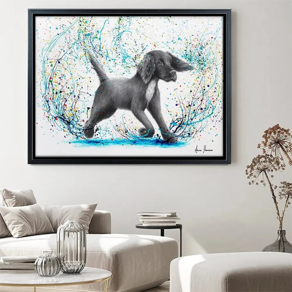 Spaniel Splash Canvas Print Spaniel Splash Canvas Print wall art product Ashvin Harrison