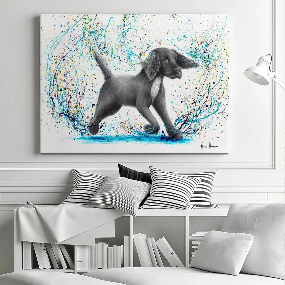 Spaniel Splash Canvas Print Spaniel Splash Canvas Print wall art product Ashvin Harrison