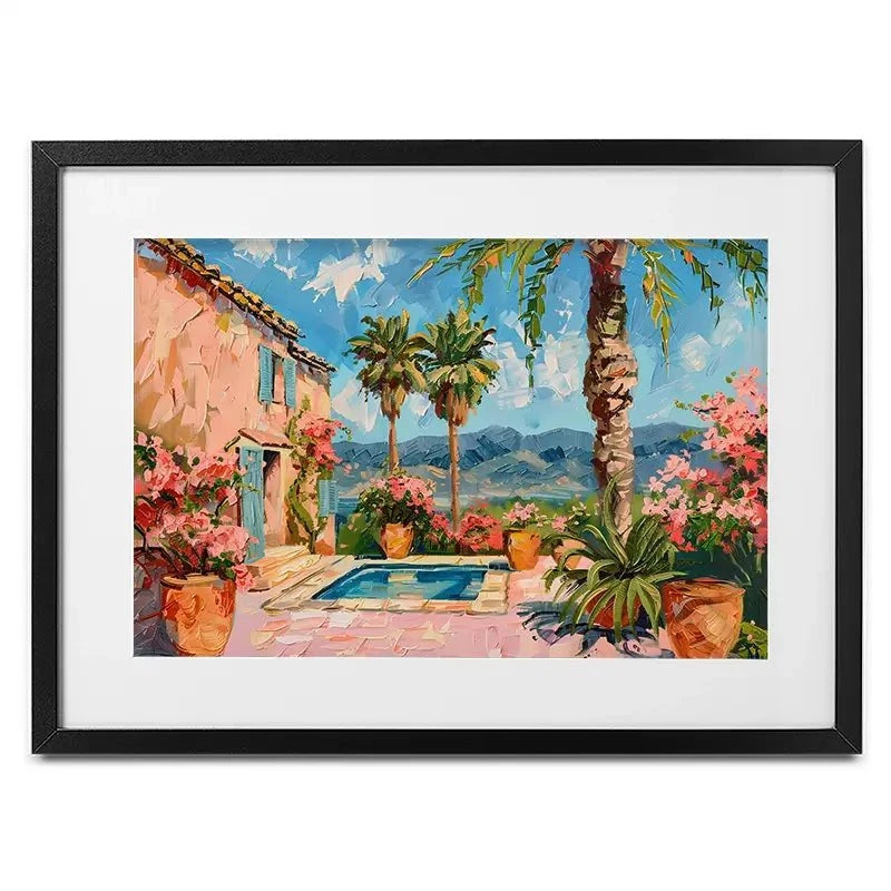 Spanish House By The Pool 2 Framed Art Print Spanish House By The Pool 2 Framed Art Print wall art product Elena Avanesova