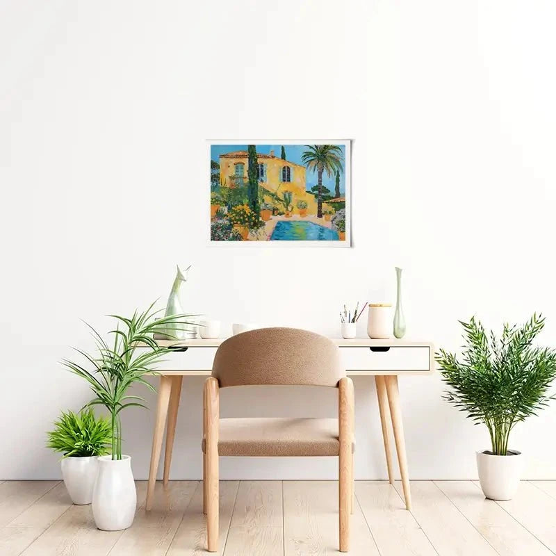 Spanish House By The Pool Art Print Spanish House By The Pool Art Print wall art product Elena Avanesova