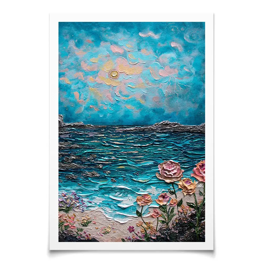 Sparked By The Sea Art Print Sparked By The Sea Art Print wall art product Nada Khatib