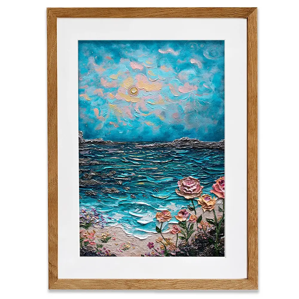 Sparked By The Sea Framed Art Print Sparked By The Sea Framed Art Print wall art product Nada Khatib