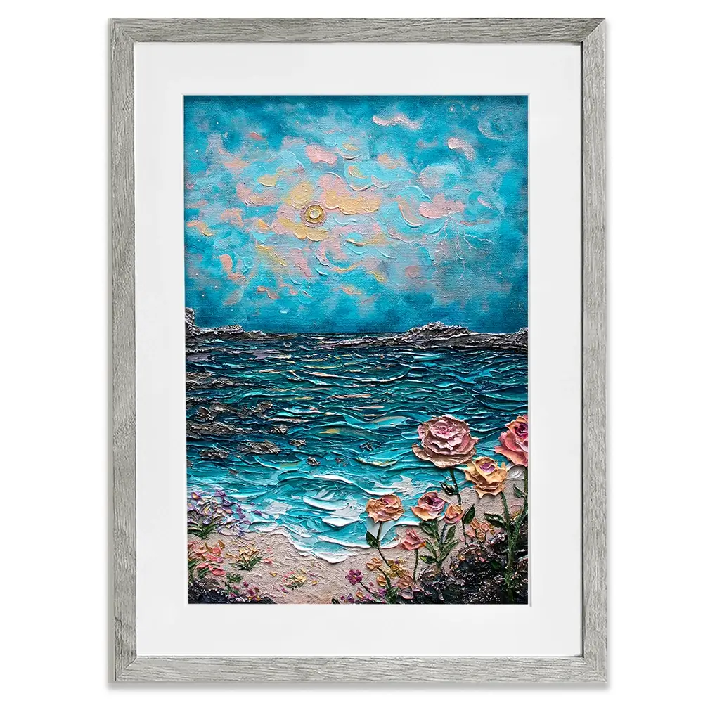 Sparked By The Sea Framed Art Print Sparked By The Sea Framed Art Print wall art product Nada Khatib