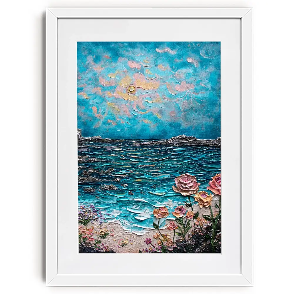 Sparked By The Sea Framed Art Print Sparked By The Sea Framed Art Print wall art product Nada Khatib