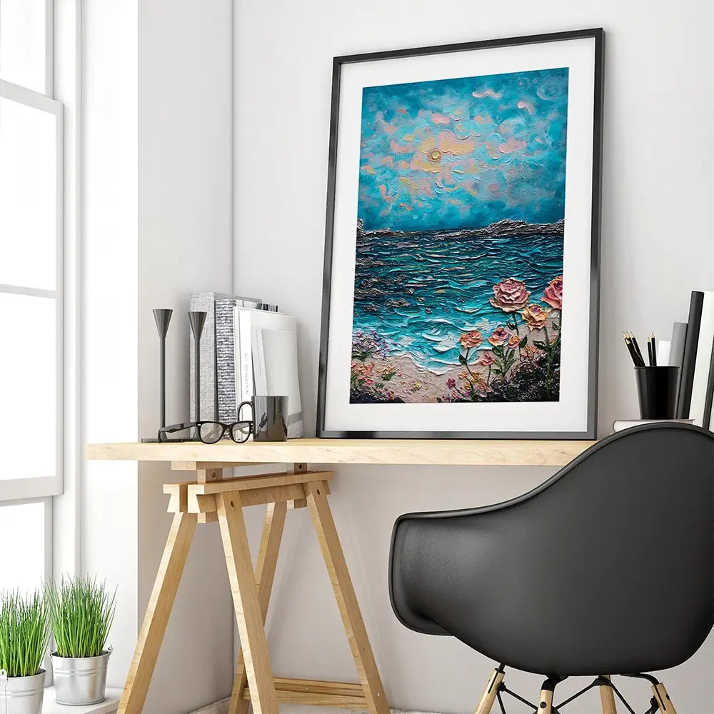 Sparked By The Sea Framed Art Print Sparked By The Sea Framed Art Print wall art product Nada Khatib