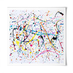 Splashes And Drips Square Art Print Splashes And Drips Square Art Print wall art product Art Print Shop
