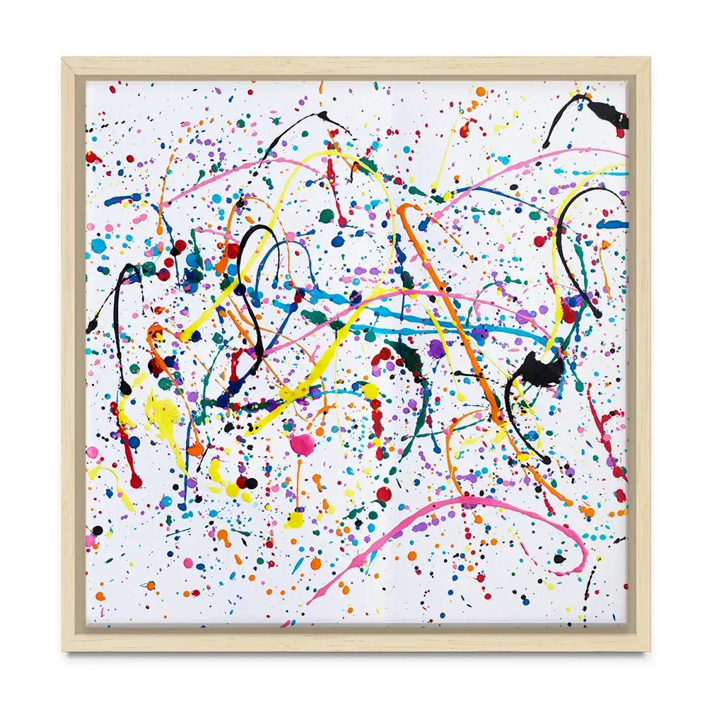 Splashes And Drips Square Canvas Print Splashes And Drips Square Canvas Print wall art product Art Print Shop