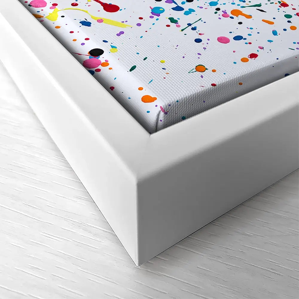 Splashes And Drips Square Canvas Print Splashes And Drips Square Canvas Print wall art product Art Print Shop