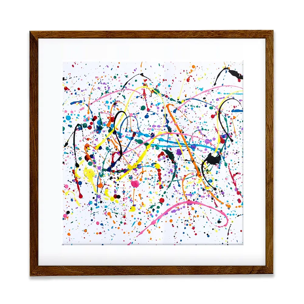 Splashes And Drips Square Framed Art Print Splashes And Drips Square Framed Art Print wall art product Art Print Shop