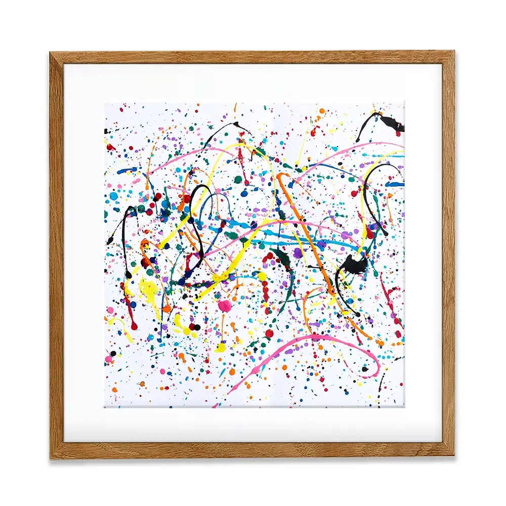 Splashes And Drips Square Framed Art Print Splashes And Drips Square Framed Art Print wall art product Art Print Shop