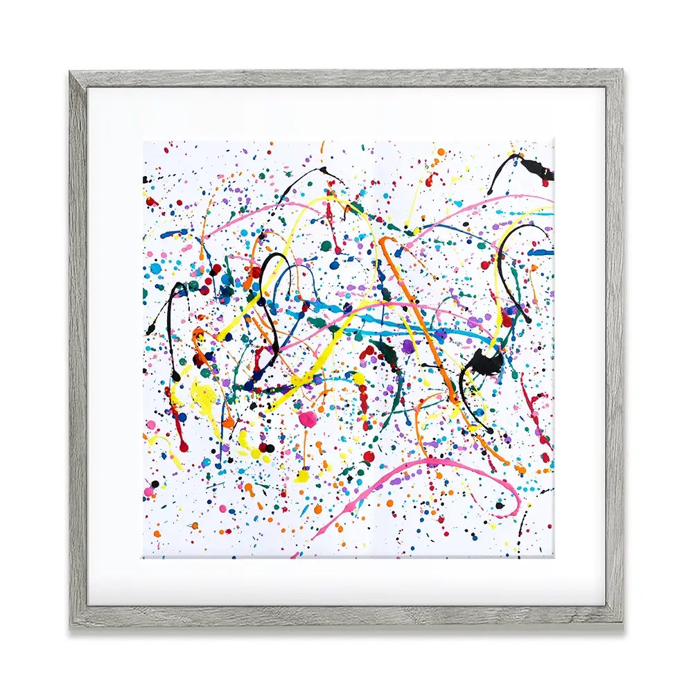 Splashes And Drips Square Framed Art Print Splashes And Drips Square Framed Art Print wall art product Art Print Shop