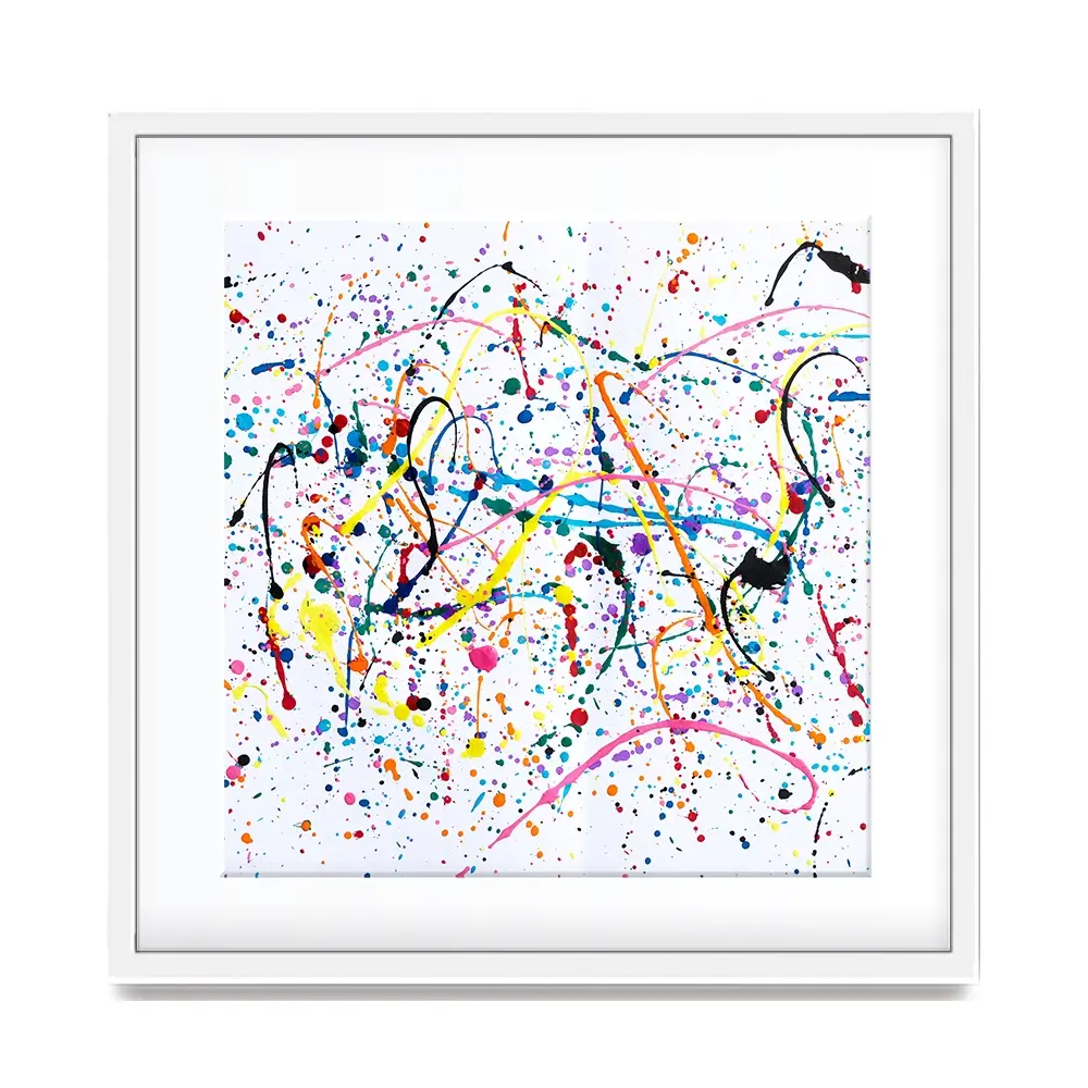 Splashes And Drips Square Framed Art Print Splashes And Drips Square Framed Art Print wall art product Art Print Shop