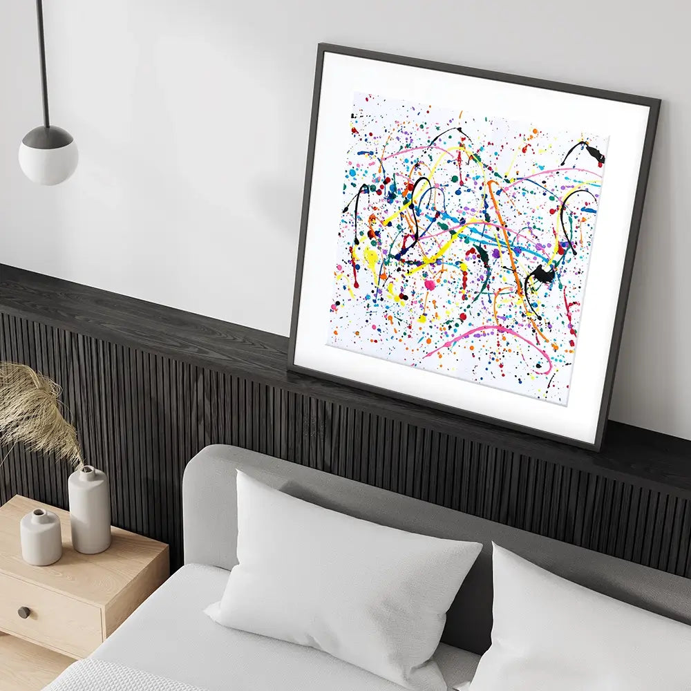 Splashes And Drips Square Framed Art Print Splashes And Drips Square Framed Art Print wall art product Art Print Shop