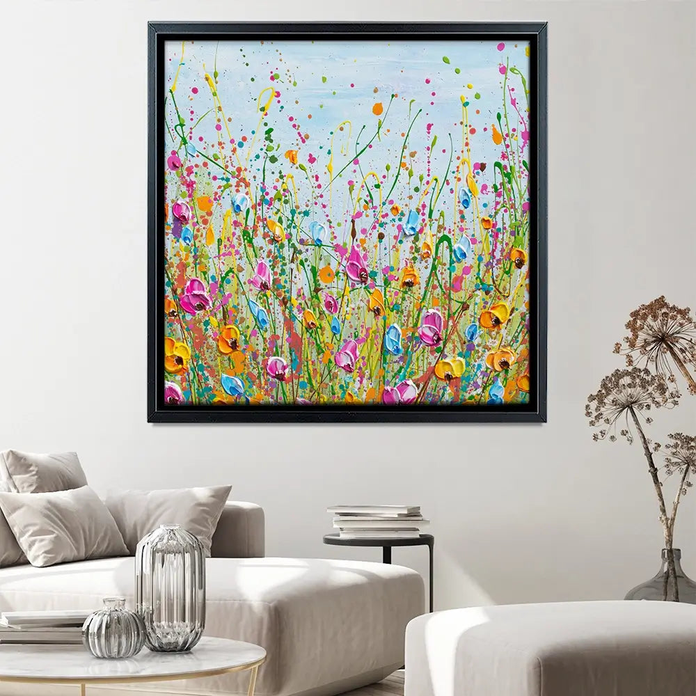 Spring Meadow Square Canvas Print Spring Meadow Square Canvas Print wall art product Olga Tkachyk
