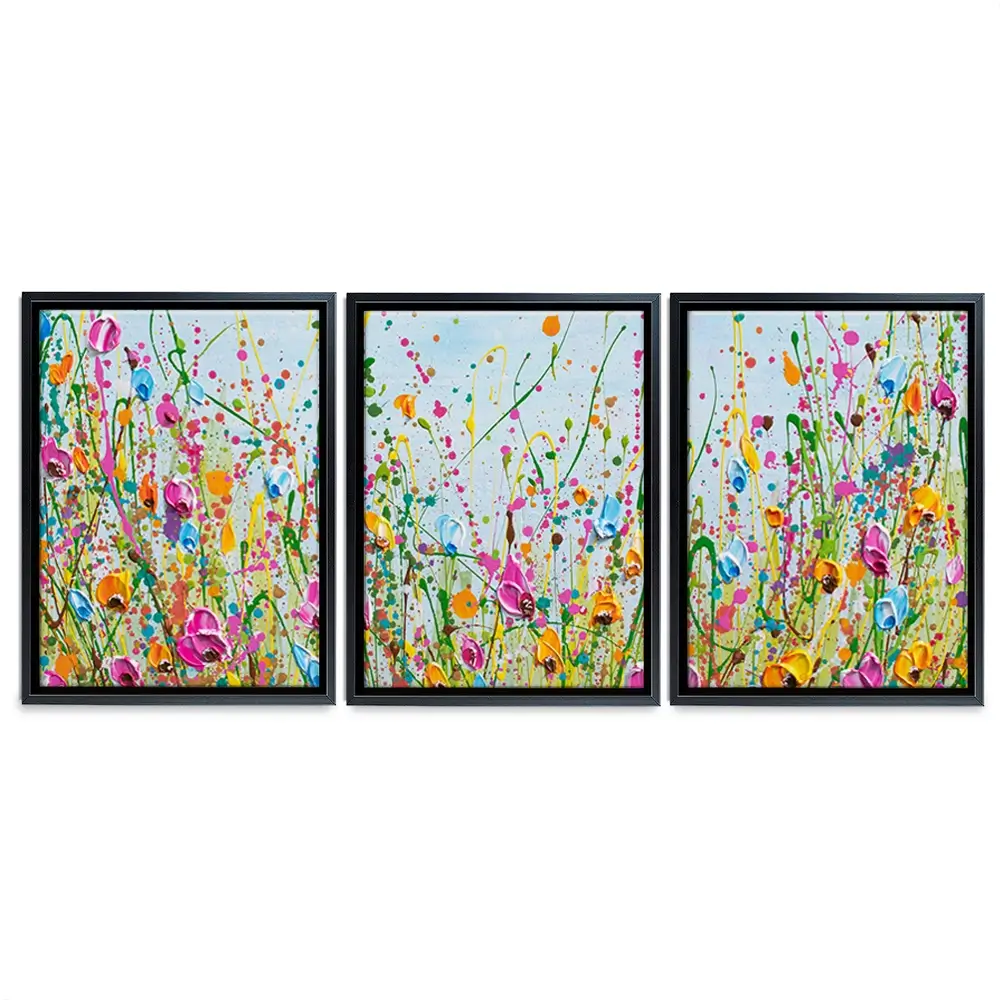 Spring Meadow Trio Canvas Print Spring Meadow Trio Canvas Print wall art product Olga Tkachyk