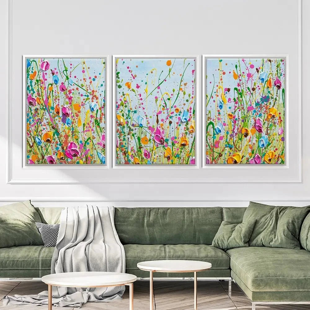 Spring Meadow Trio Canvas Print Spring Meadow Trio Canvas Print wall art product Olga Tkachyk