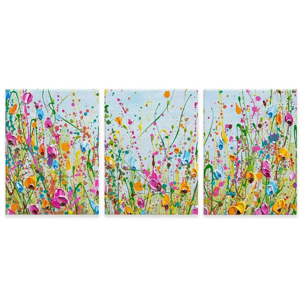 Spring Meadow Trio Canvas Print Spring Meadow Trio Canvas Print wall art product Olga Tkachyk