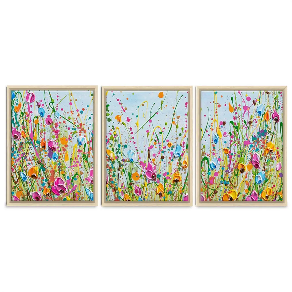 Spring Meadow Trio Canvas Print Spring Meadow Trio Canvas Print wall art product Olga Tkachyk