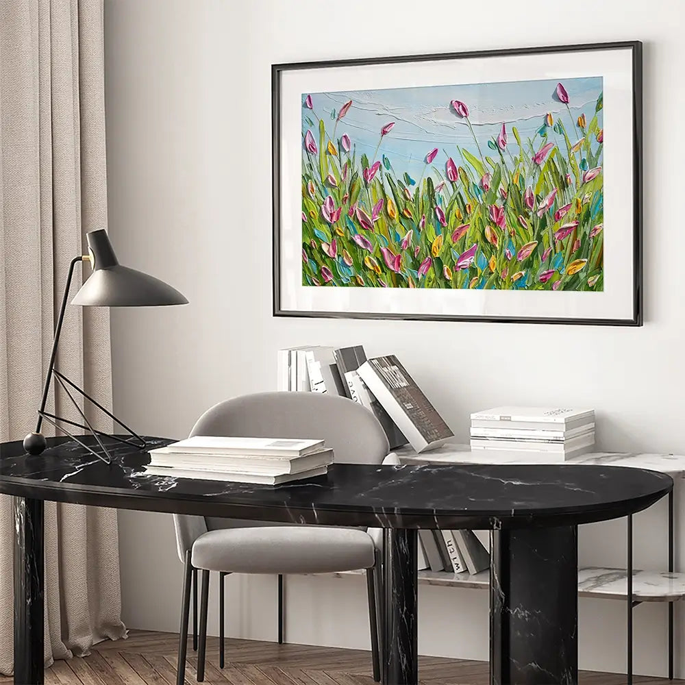 Spring Tulips Framed Art Print Spring Tulips Framed Art Print wall art product Olga Tkachyk