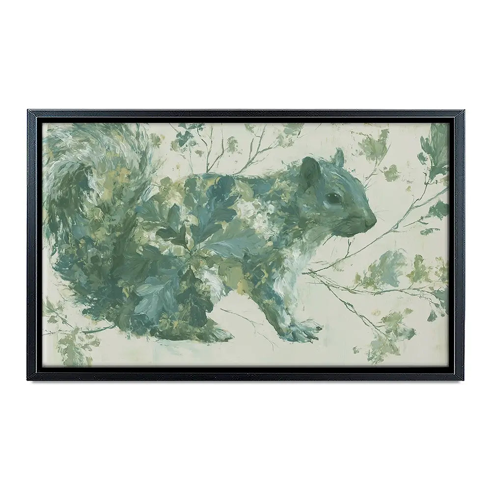 Squirrel And Oak Leaves Canvas Print Squirrel And Oak Leaves Canvas Print wall art product Chromatic Storm Studio