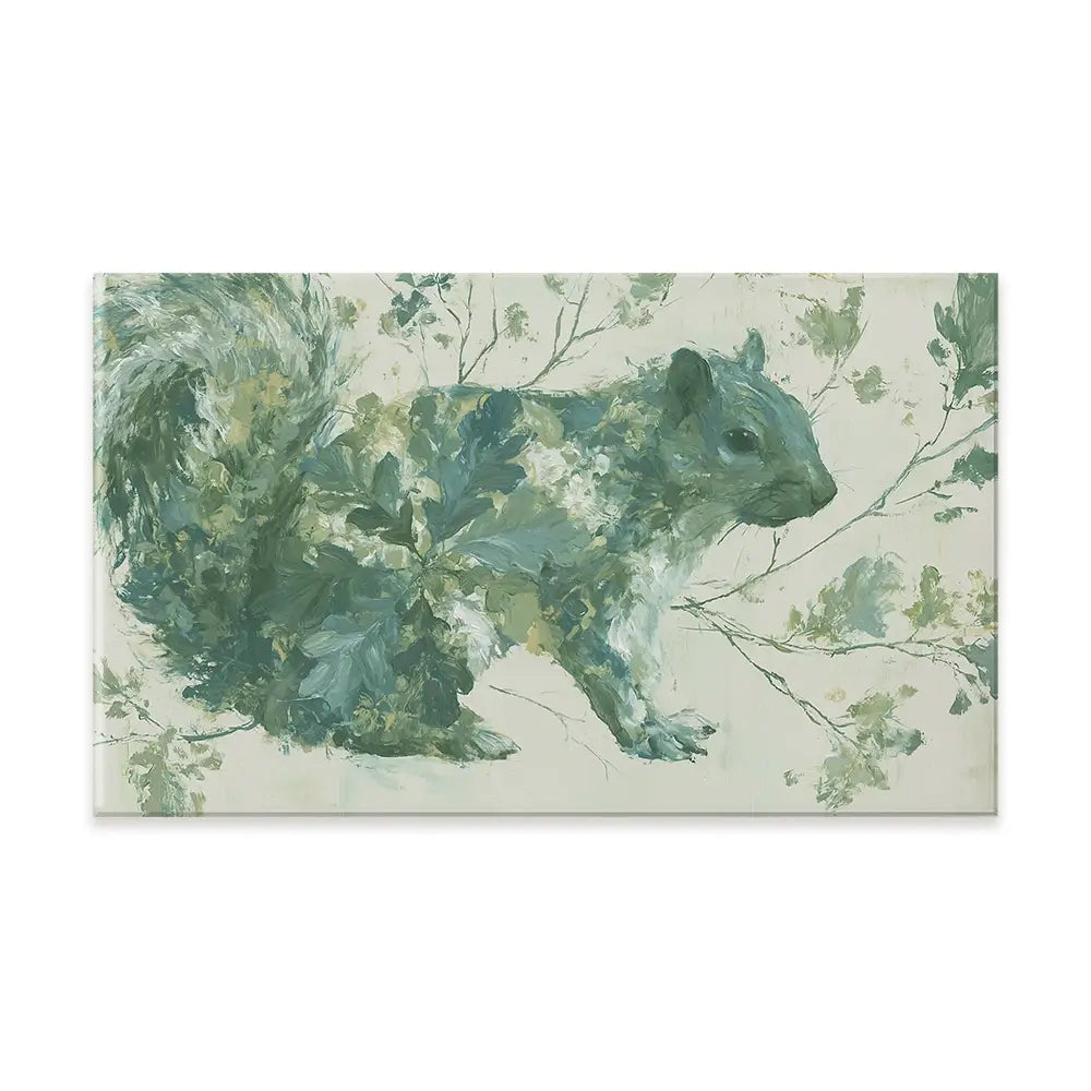 Squirrel And Oak Leaves Canvas Print Squirrel And Oak Leaves Canvas Print wall art product Chromatic Storm Studio