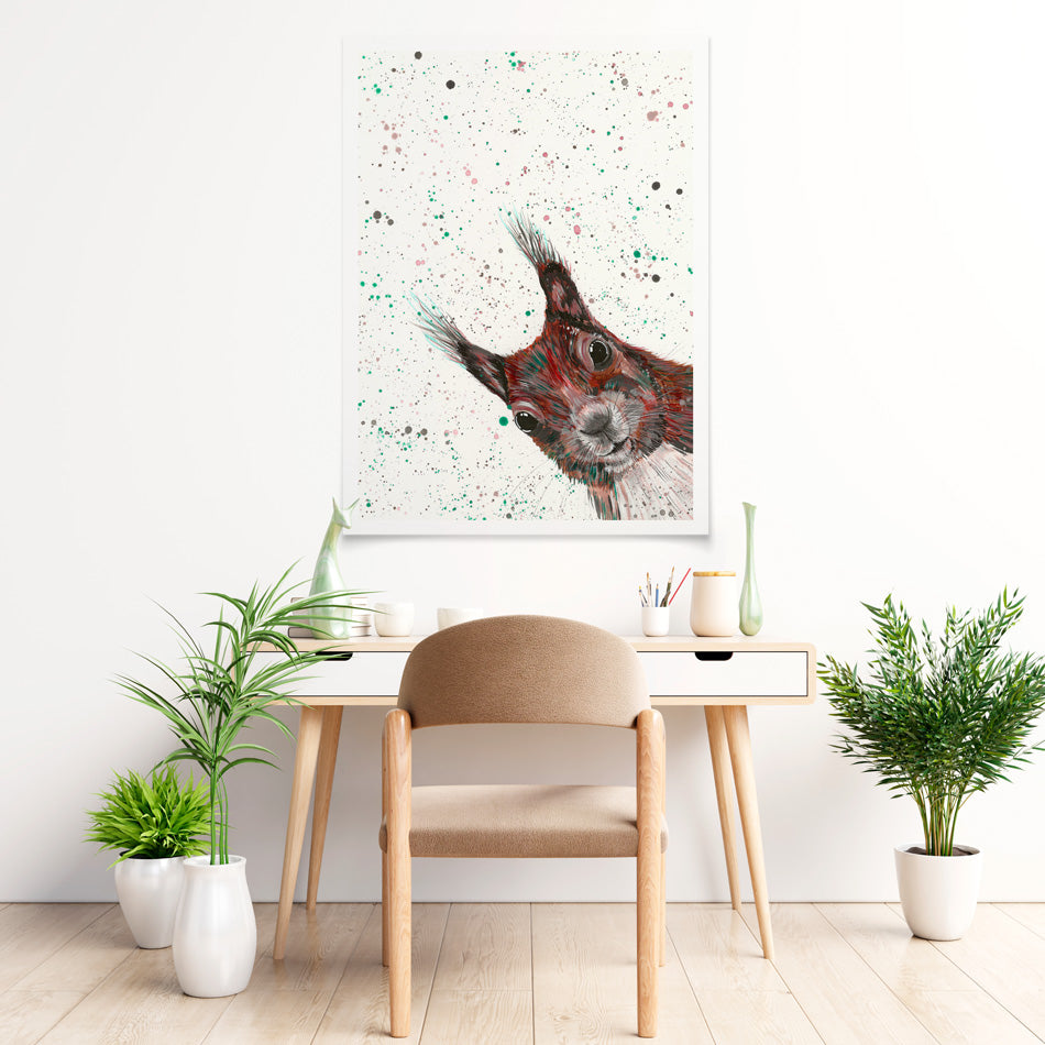 Squirrel Boris Art Print Squirrel Boris Art Print wall art product Emma LC Art