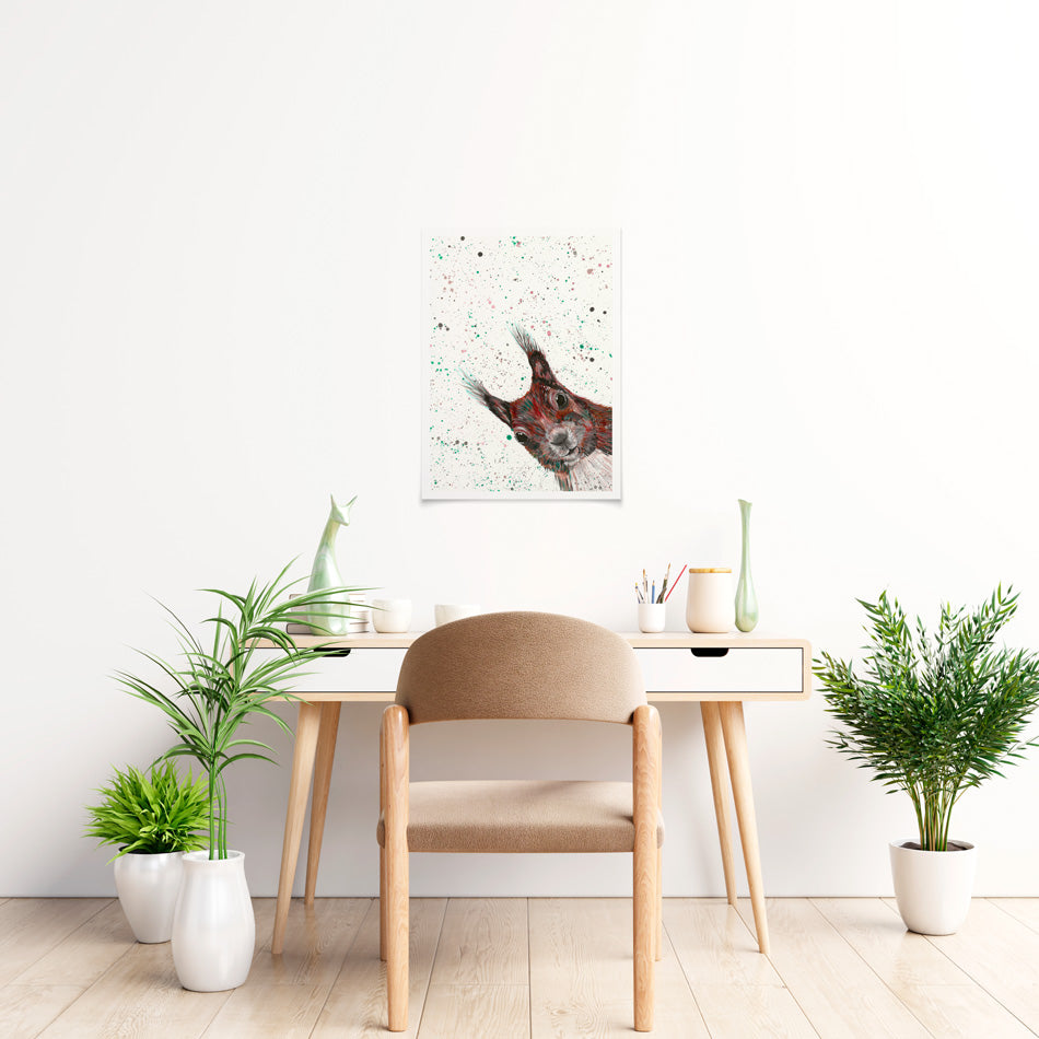Squirrel Boris Art Print Squirrel Boris Art Print wall art product Emma LC Art