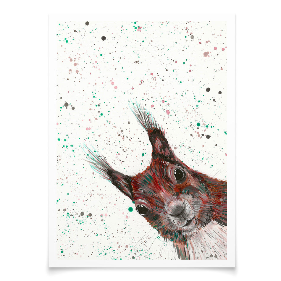 Squirrel Boris Art Print Squirrel Boris Art Print wall art product Emma LC Art