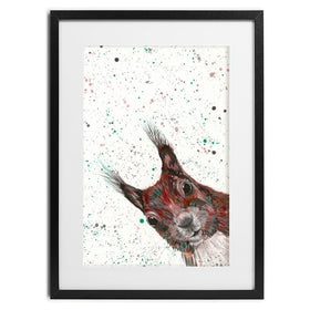 Squirrel Boris Framed Art Print wall art product Emma LC Art