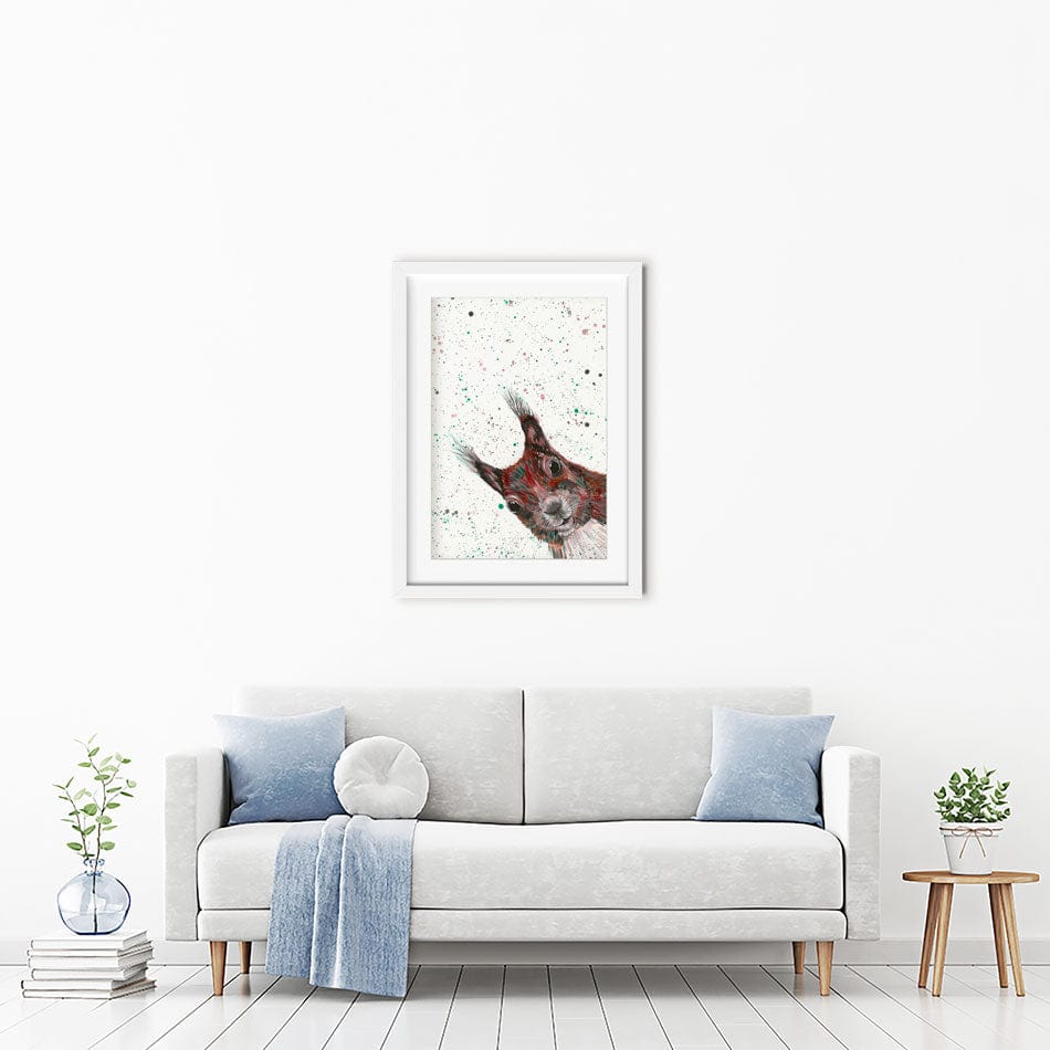 Squirrel Boris Framed Art Print wall art product Emma LC Art