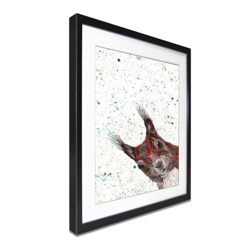 Squirrel Boris Framed Art Print wall art product Emma LC Art